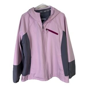 FreeTech Jacket Woman 2X (18W/20W) Pink Gray With hood Lightweight